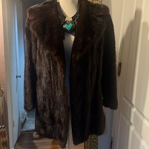 Elegant Brown Fur Coat